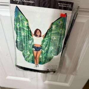 Leg Avenue Green Peacock Wings